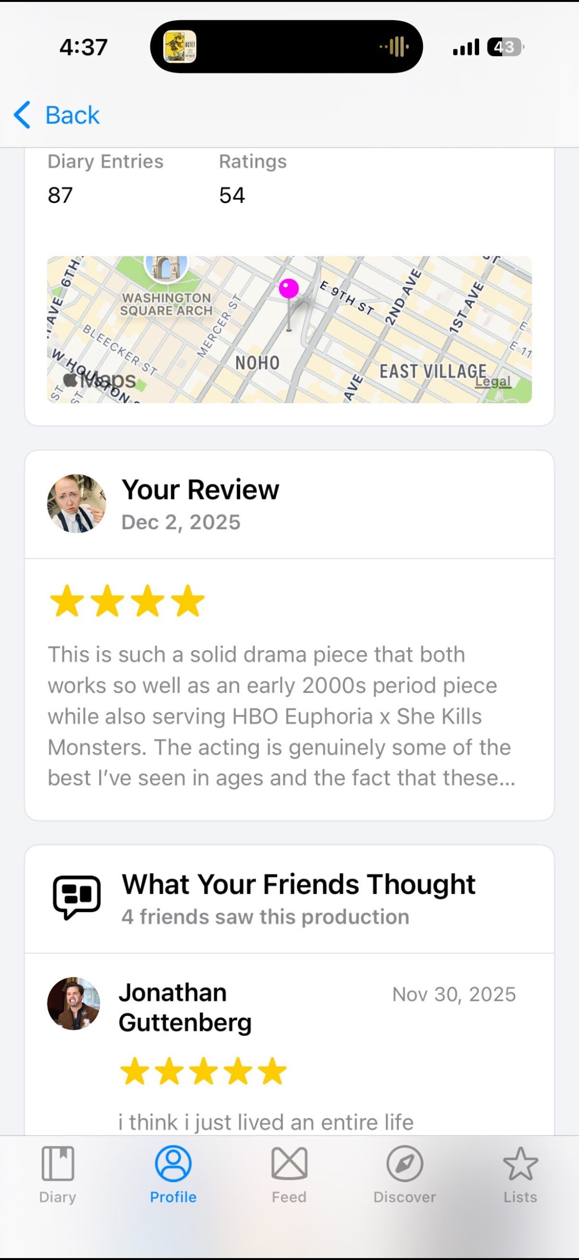 Screenshot of the Mezzanine App